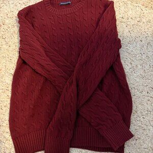 Brandy Melville Women's Burgundy and Red Sweater